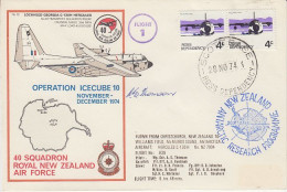 Ross Dependency 1974 Operation Icecube 10 Signature  Ca Scott Base 28 NOV 1974 (RT186) - Brieven En Documenten