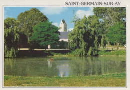 ST GERMAIN SUR AY, LE PLAN D EAU ET L EGLISE  COULEUR REF 16214 - Coutances