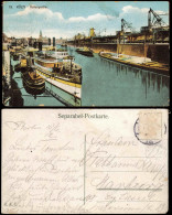 Ansichtskarte Köln Hafen, Dampfer - Kräne 1913 - Köln