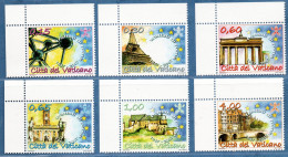 Vatican 2007 Treaty Of Rome 6 Values MNH Brussels, Paris, Berlin, Luxemburg, Amsterdam - 2007