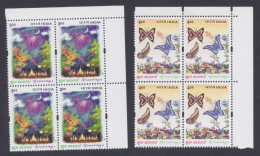 Inde India 2001 MNH Greetings, Butterfly, Butterflies, Flower, Flowers, Stars, Lights, Festivals, Block - Neufs