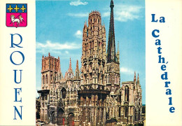 76 - Rouen - La Cathédrale Notre Dame - Blasons - Carte Neuve - CPM - Voir Scans Recto-Verso - Rouen