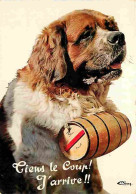 Animaux - Chiens - Saint Bernard - Carte Humoristique - Tonneau - CPM - Voir Scans Recto-Verso - Honden