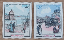 Monaco - YT N°1611, 1612 - Monaco à La Belle Epoque / Rampe Major / Gare - 1987 - Neuf - Neufs