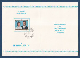 Luxembourg - FDC - Premier Jour - PhilexFrance 82 - 1982 - FDC