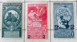 Italie - 1913 SC 126-128 - Série De 3 - 50e Anniversaire Des États Italiens - Nuovi