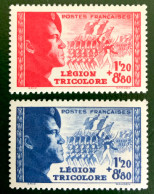 1942 FRANCE N 565 / 566 LÉGION TRICOLORE - NEUF** - Unused Stamps