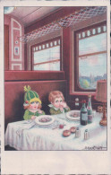 A. Bertiglia Illustrateur, Wagon Restaurant, Repas Des Enfants (2614) - Bertiglia, A.