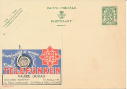 BELGIUM PPS 30C GREEN "SCEAU D'ETAT" SBEP 5 PUBLIBEL 235 TELEFUNKEN VALERE DURIAU UNUSED - Werbepostkarten