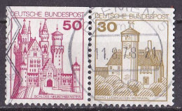 BRD 1977 Mi. Nr. 916 CI+914 CI O/used ZD W 57 (BRD1-5) - Zusammendrucke