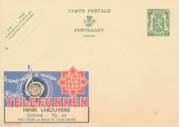 BELGIUM PPS 30C GREEN "SCEAU D'ETAT" SBEP 5 PUBLIBEL 235 TELEFUNKEN HENRI LABOUVERIE UNUSED - Werbepostkarten