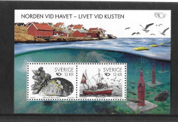 Sweden 2010 MNH Life At The Coast. North By The Sea MS 2664 - Unused Stamps