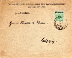 DP Türkei 1894, EF 10 Pa./5 Pf. Auf Vordruck Drucksache Brief V. Constantinopel  - Turkey (offices)