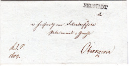 Bayern 1828, L1 NEUSTADT (Aisch) Klar Auf Brief N. Obernzenn - Préphilatélie