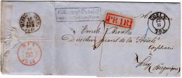 Preussen 1856, K2 COELN U. Roter R1 PR.1R. Auf Porto Brief N. Belgien - [Voorlopers