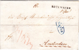 Hannover, L1 ROTENBURG Auf Auslands Brief M. Blauem FRANCO O N. NL. - Hanover