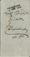 Württemberg 1843, L2 WEINSBERG Auf Amts Brief N. Ziegelberg - Vorphilatelie