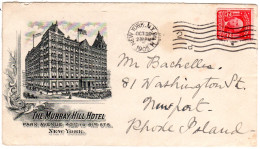 USA 1905, 2 C. Auf Illustriertem Hotel Brief V. New York - Autres & Non Classés