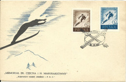 Polen 1957, Skisport, FDC M. 2 Werten Komplett. - Inverno