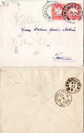 Bayern 1891, 2x10 Pf. Auf Brief V. Würzburg N. Schweden M. Rs. Präge-Monogramm - Brieven En Documenten