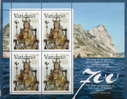 Vatican 2009 Sweet Lady Of Europe, Minisheet MNH Gibraltar - Christianity