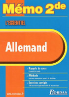 Memo Essentiel Allemand Seconde (ancienne Edition) (2002) De Collectif - Non Classificati