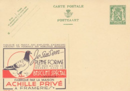 BELGIUM PPS 30C GREEN "SCEAU D'ETAT" SBEP 6 PUBLIBEL 254ACHILLE PRIVE NOURITURE POUR PIGEONS UNUSED - Publibels