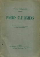 Oeuvres Complètes De Paul Verlaine Tome I : Poèmes Saturniens (1947) De Paul Verlaine - Other & Unclassified