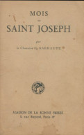 Mois De Saint-Joseph (1940) De G Sarraute - Religión