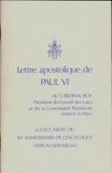 Lettre Apostolique De Paul VI (1971) De Paul VI - Religion