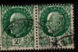 FRANCE    -   1941 .   Y&T N° 518 Oblitérés En Paire.   Points Blancs - Used Stamps