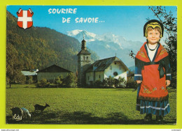 73 Sourire De SAVOIE N°1201 Petite Savoyarde En Costume Chaîne Du Mont Blanc Chèvres VOIR DOS Flamme De PRALOGNAN - Pralognan-la-Vanoise