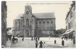 Cpa. 22 SAINT BRIEUC - L'Eglise Et La Place Saint Guillaume (animée)   Ed. Vassellier  N° 2377 - Saint-Brieuc