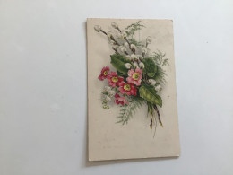 Carte Postale Ancienne (1932) Signature à Peine Visible Petit Bouquet De Fleurs - Sonstige & Ohne Zuordnung