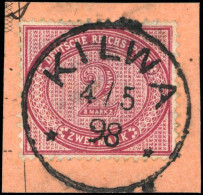 Deutsche Kolonien Ostafrika, Vorläufer, 1897, VO 37 E, Briefstück - Ehemalige Dt. Kolonien