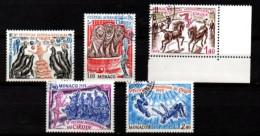 MONACO    -   1978 .    Y&T N° 1167 à 1171 Oblitérés .  Cirque  . Série Complète. - Used Stamps