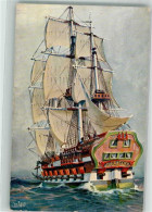 39828808 - Hansa Kriegsschiff Der Friede 1600 Sign. Rave Chr. Karte Nr.59 - Other & Unclassified