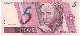 BRAZIL P244Aj  5 REAIS 1994 Signature 28b     VF - Brésil