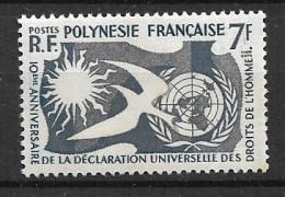 FRENCH POLYNESIA 1958 Human Rights Year MNH - Nuovi