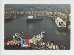 Dieppe : Vue Générale Di Port, Les Car-ferries, Les Arcades, Les Falaises (cp Vierge N°156 Artaud) - Dieppe