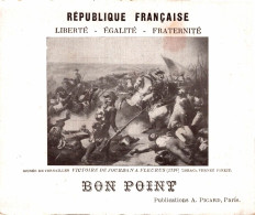 CHROMO BON POINT REPUBLIQUE FRANCAISE MUSEE DE VERSAILLES VICTOIRE DE JOURDAN A FLEURUS PAR VERNET - Otros & Sin Clasificación