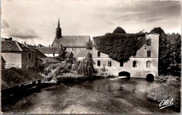 CPSM 72 PONT DE GENNES - L'EGLISE ET LE VIEUX MOULIN - Sonstige & Ohne Zuordnung