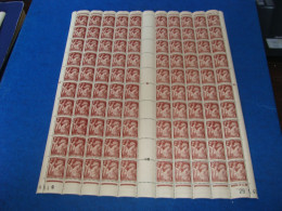 N° 653 En Feuille  De  100 Timbres Entières Neuves - Hojas Completas