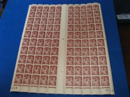 N° 653 En Feuille  De  100 Timbres Entières Neuves - Hojas Completas