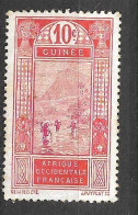 GUINEA FRANCESE - 1913 - GUADO A KITIM - CENT. 10 - NUOVO MH* (YVERT 67 - MICHEL 67) - Ongebruikt