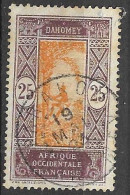 DAHOMEY FRANCESE - 1922 -  CENT. 25 - USATO (YVERT 63 - MICHEL 62) - Gebruikt