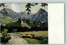 39174908 - Sign. Eugen Ludwig Hoess  Weisse Wolke Am Rubihorn AK - Other & Unclassified