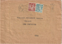 Iris, N° 652 Sur Lettre Avec Publicité De Henri THIAUDE. Rare. - 1939-44 Iris
