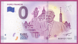 0-Euro XEDY 2018-1 POPE FRANCIS - PAPST FRANZISKUS - Essais Privés / Non-officiels