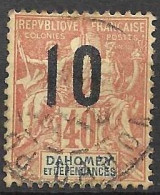 DAHOMEY FRANCESE - 1912 -  CENT. 10/40 - USATO (YVERT 39 - MICHEL 39I) - Usati